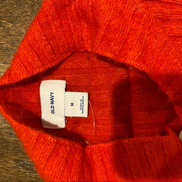 Bright red Old Navy Sweater. Size Medium Mockneck. - Picture 2 of 3